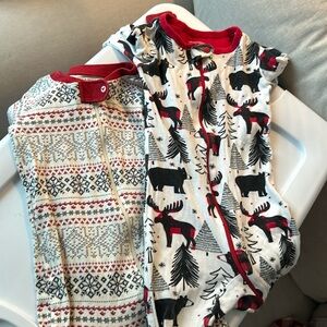 Baby christmas pajamas (2 total) Burt’s Bees and Children Place